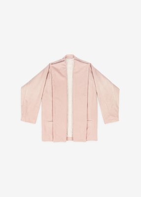 73. Herbal dyed pure woolen half jacket coat100% pure sheep's wool light melton. The color comes from a lac herbal dye.
