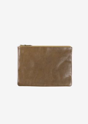 78. Naturally tanned leather pouch - brown
