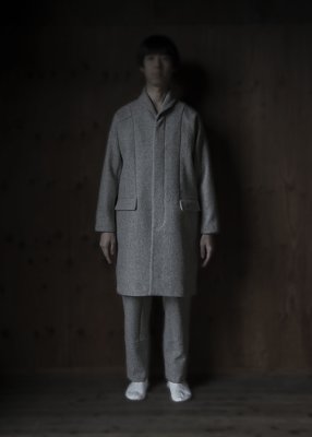 27. Melton wool coat and pants | grayMade of 100% pure sheep's thick melton wool. With white organic cotton lining. Comes in black, gray and beige.