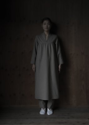 44. Twill cotton-wool dress | beigeMade from raised twill cotton wool. With white organic cotton facing and lining. Comes in black, gray and beige.