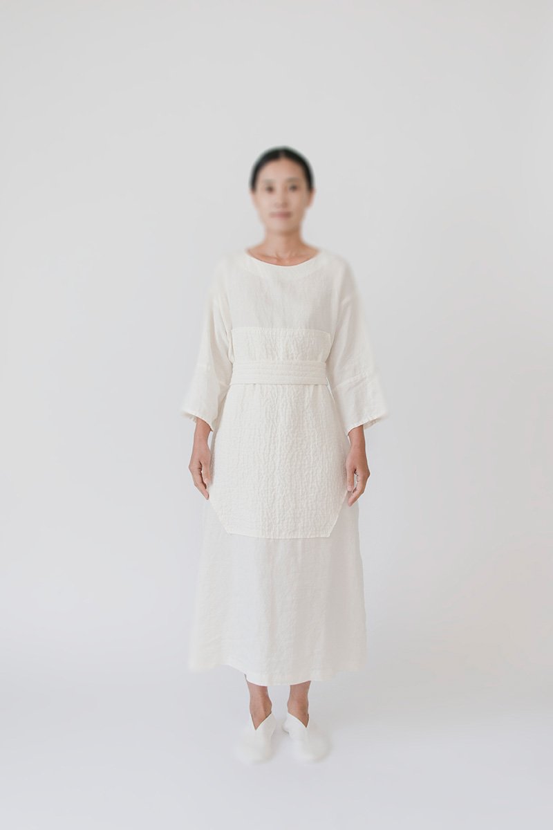 11. Octagonal nubi dressOctagonal nubi collection embroidered with sashiko stitching. Made from fine belgian linen fabric.