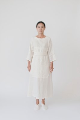 11. Octagonal nubi dressOctagonal nubi collection embroidered with sashiko stitching. Made from fine belgian linen fabric.