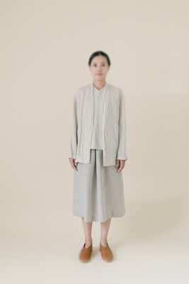 41. Linen natsu haori, Linen skirtHaori made from fine linen. Fine yarns provide natural luster. Skirt made from fine belgian linen fabric.