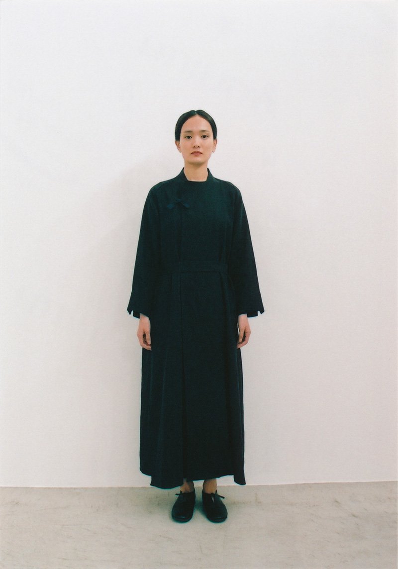 12.Linen Kokei koromo dress coat