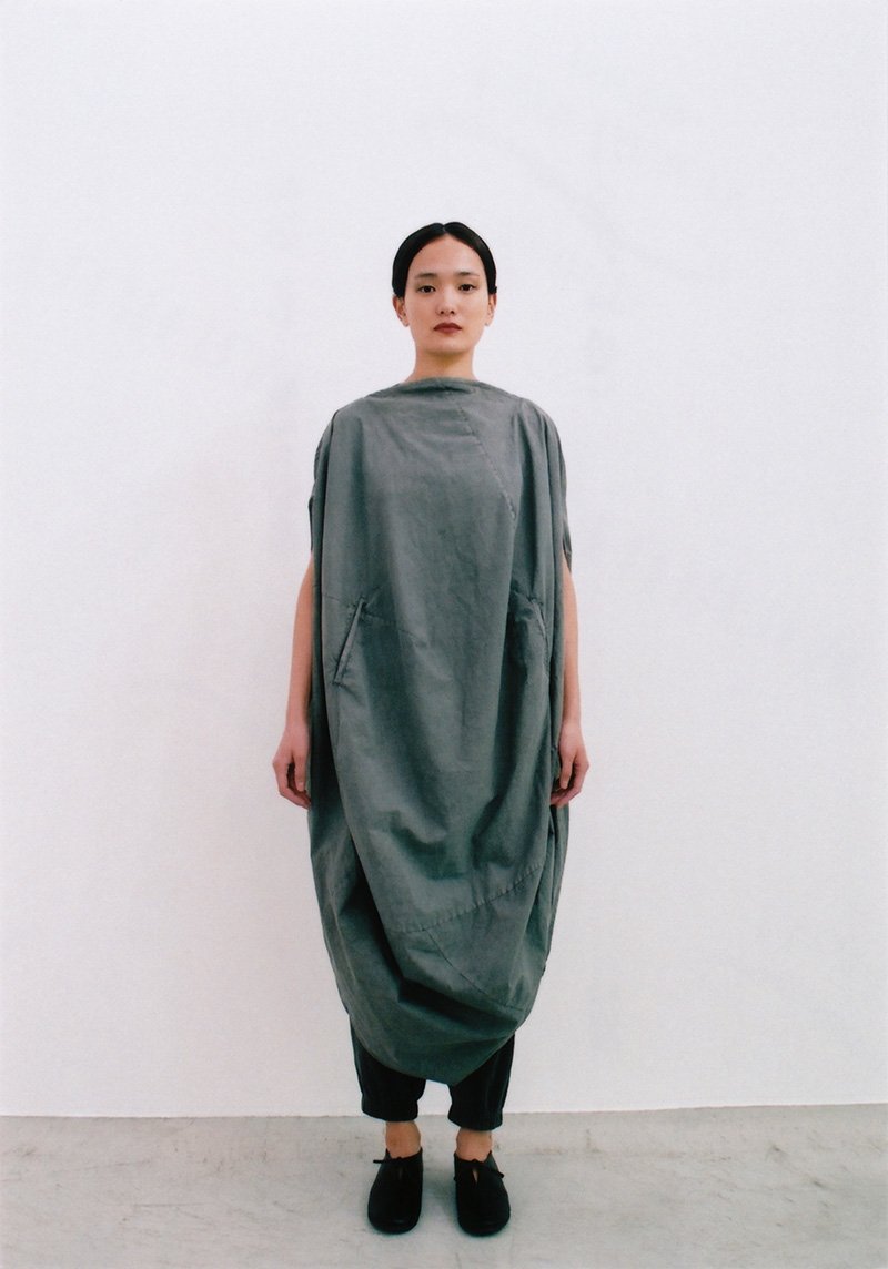 30.Sumi-dyed Organic cotton sphere dress