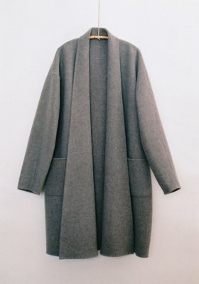 46.Tasmanian wool knit Nobaori coatReversible by a sewing machine and hand sewing.