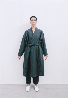 Belgium linen haori long jacket