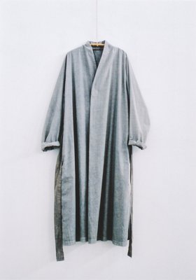 Organic cotton Sumi-dyed gray haori work jacket