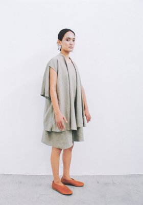 Japan Linen short-sleeved haori jacket