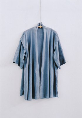 Khadi cotton Aqua aura short-sleeved haori jacket