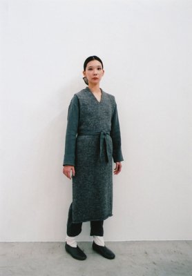 Beautiful linen wool knit vest robe, Ancient folk ramie linen wool kimono shirt and wrapped pants