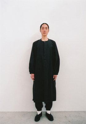 Organic cotton black colored meditation robe shirt and pants