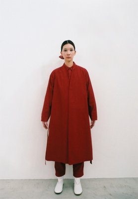 Organic cotton lac herbal dyed ruby lotus colored haori robe, shirt and wrapped pants