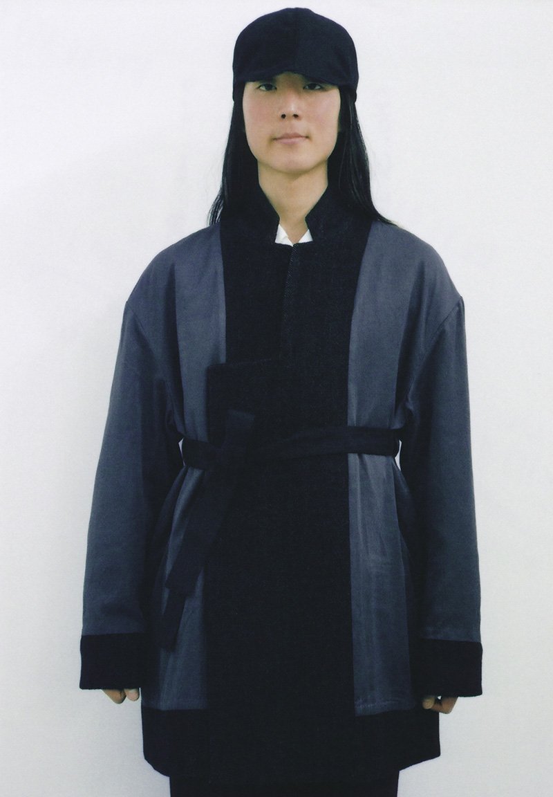 Reversible Linen wool jacket, Beautiful Flannel wool cap
