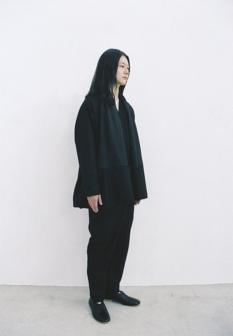 Beautiful Flannel wool haori and wrapped pants