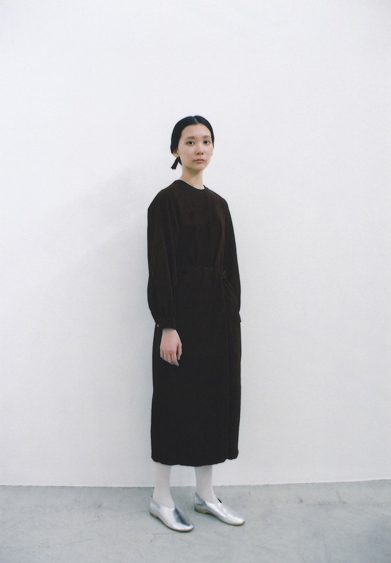 Beautiful Organic cotton mud dyed earth soil colored wrapped dress