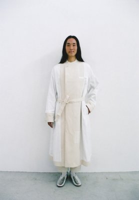 Reversible Gabardine coat, Silver dress folk shoes