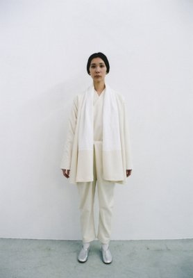 Beautiful Flannel wool haori shirt jacket, Kimono shirt and Wrapped pants, Silver dress folk shoes