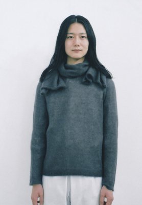 Beautiful Mohair silk knit mens sweater and Scarf