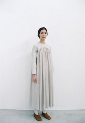 Beautiful silk cotton sand colored house dress