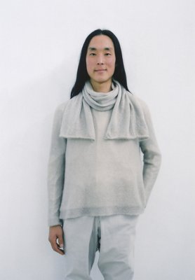 Beautiful Mohair silk knit mens sweater and scarf