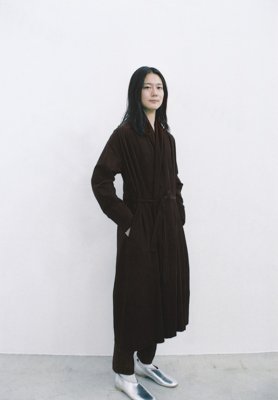 Beautiful Silk cotton mud dyed earth soil colored haori robe