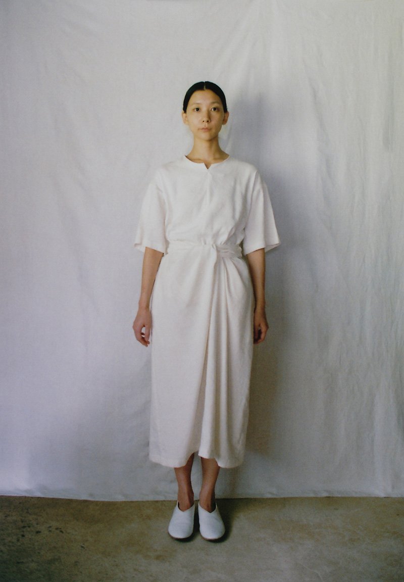 Silk & Linen wrapped dress
