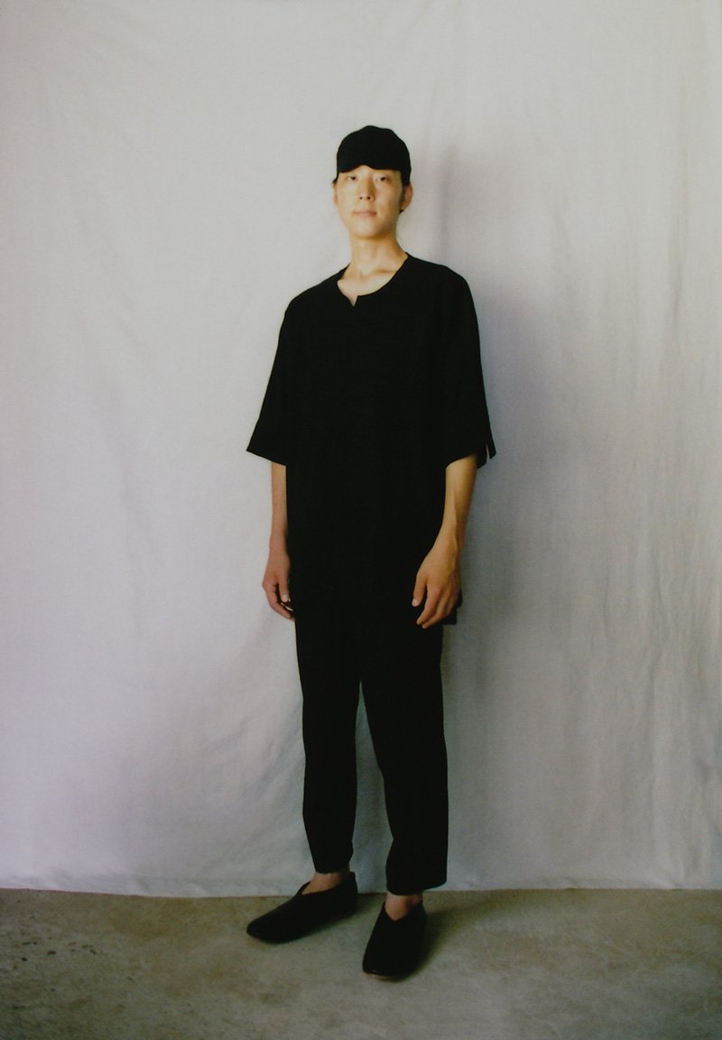Silk & Linen smock, tattsuke and cap
