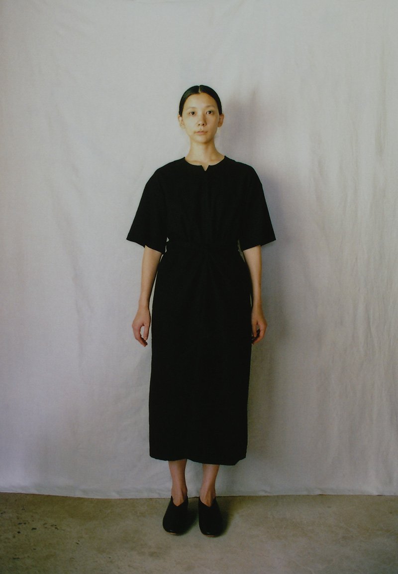 Silk & Linen wrapped dress