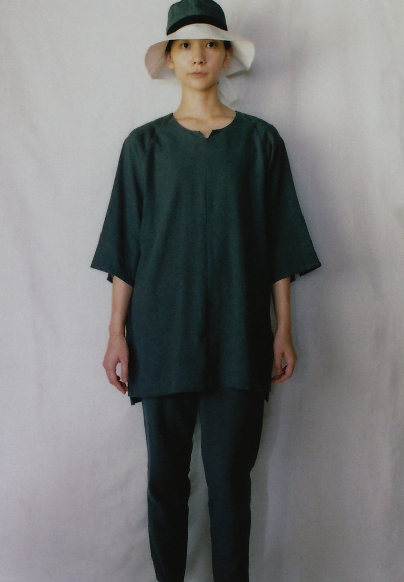 Silk & Linen smock, tattsuke and sun hat