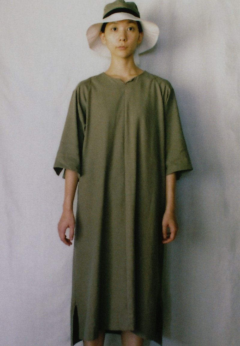Silk & Linen Smock dress and sun hat