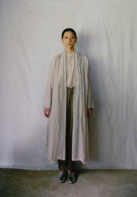Silk cotton Celestial haori robe and farmer shirt, Silk & Linen wrapped pants