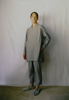Organic cotton violet ash colored kappougi and tattuke