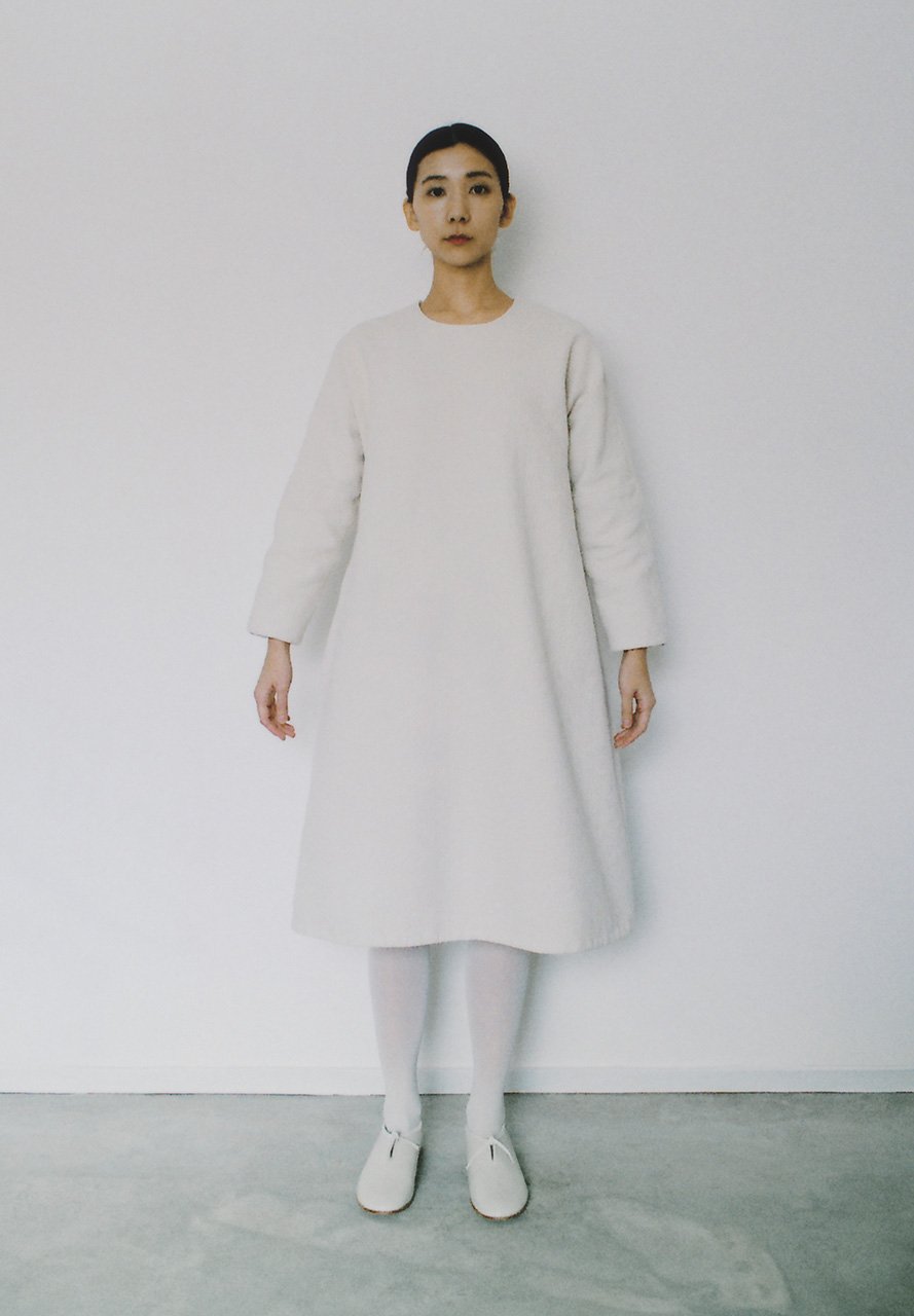 Flower of life sashiko light lily colored dress