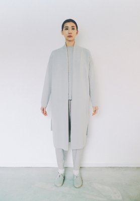 Cashmere grey colored haori robe and sweater
