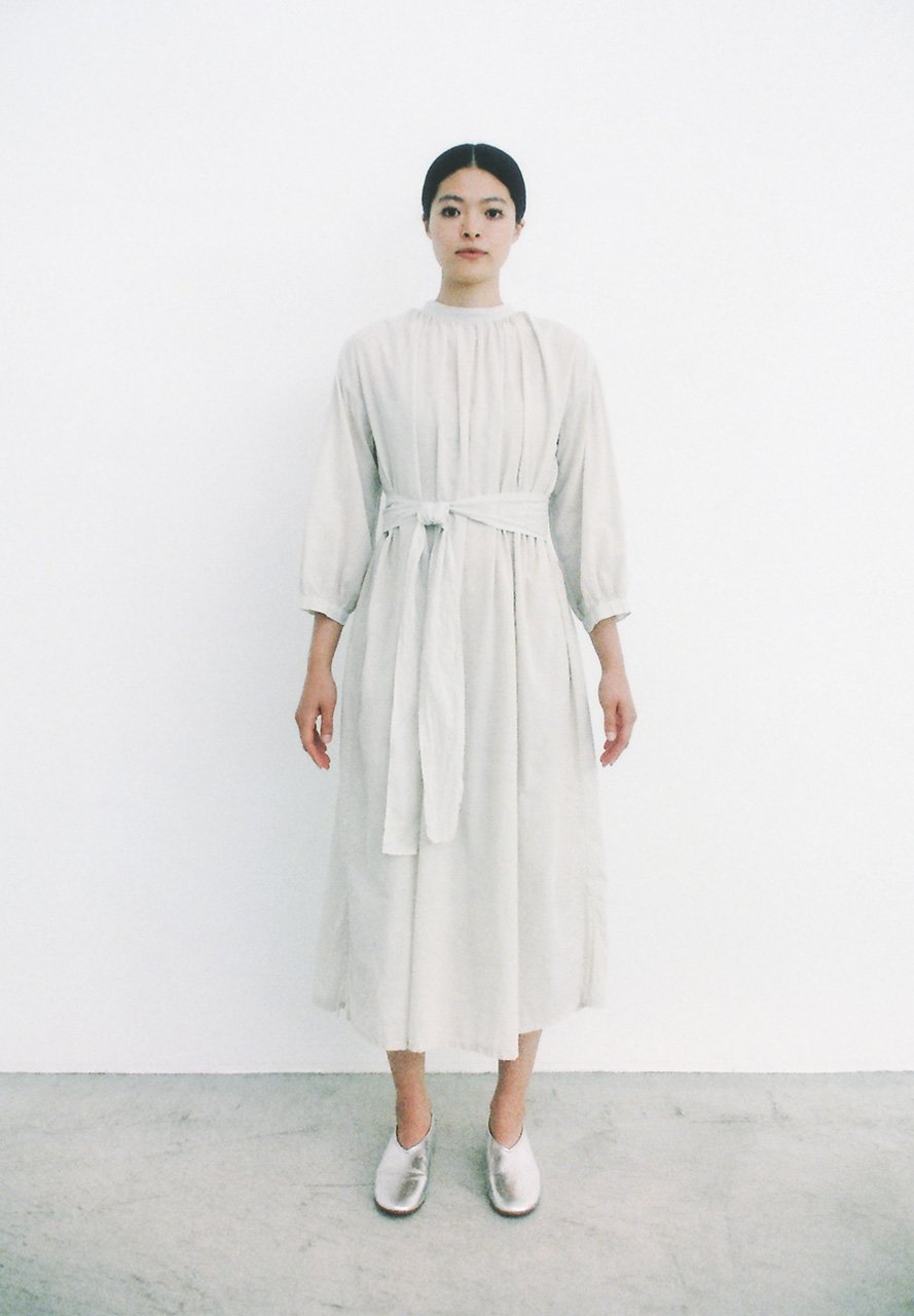 Striped silk-cotton down colored dream shirt dress