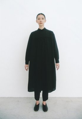 Light cotton ramie shirt dress, Linen noragi tattuke