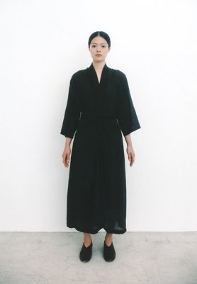 Hand-woven silk-cotton night wrapped dress