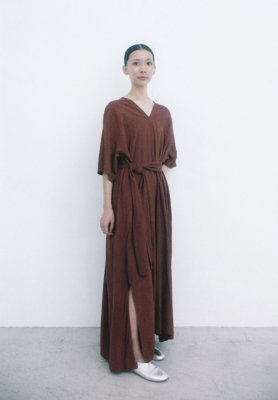 Hand-woven cotton wild rose soil color by mad-dyed kantoi Dress