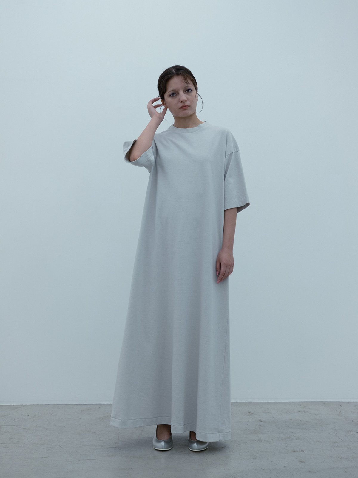 Lyosilver silver-quartz colored working t-shirt dress