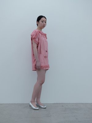 Peach-jade colored pillowcase dress