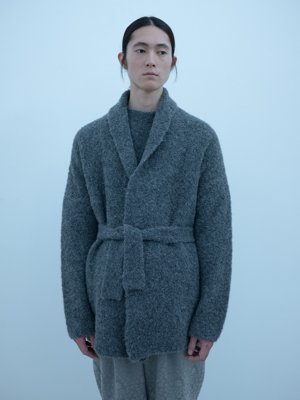 Alpaca loop knit folk collar cardigan and sweater