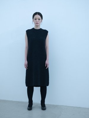 Alpaca loop knit vest dress