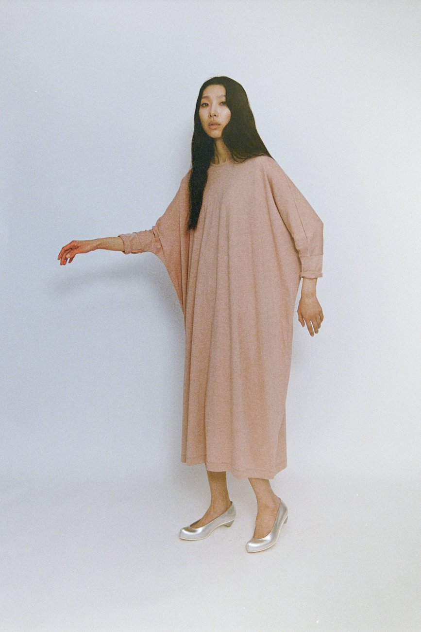 Cotton cashmere big jersey dress.
