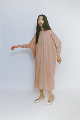 Cotton cashmere big jersey dress.