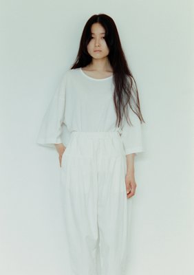 Tanguis cotton t-shirt, Organic cotton broadcloth India folk pants